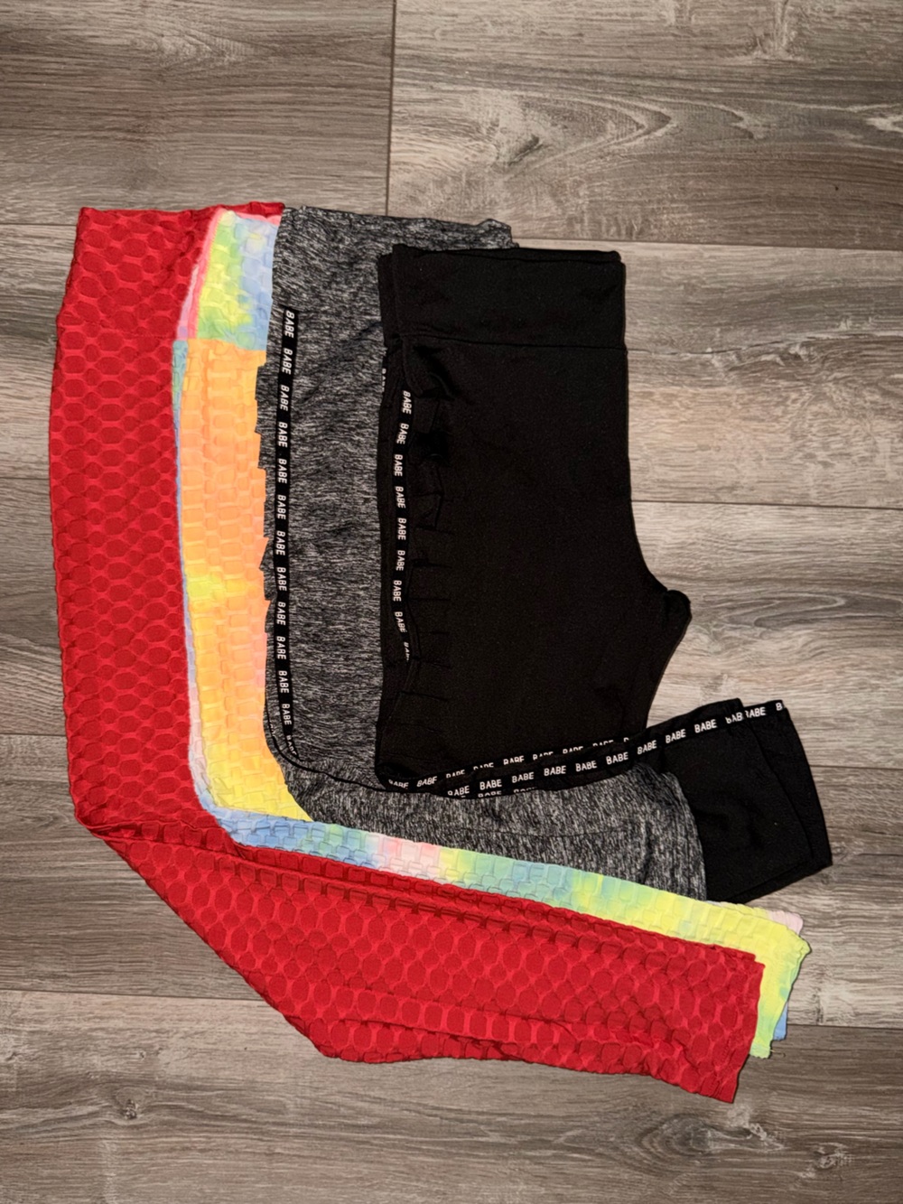 Fashion Nova “Baddie” Bundle Set in Red, Black, Gray & Rainbow